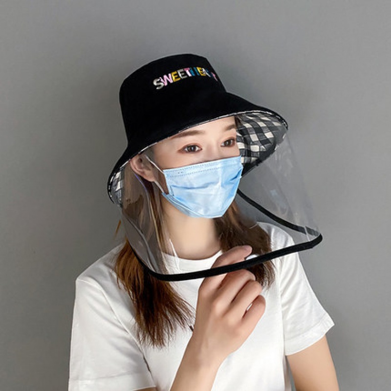 Protective cap for adults and babies out of the epidemic anti-droplet sunscreen removable winter children transparent windshield face cover