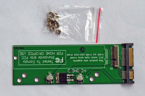 Apple macbook air 2012 a1465 a1466 Solid hard disc sata interface card converter board