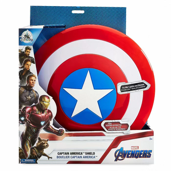 Hoa Kỳ Disney Disney Avengers 4 Captain America Illuminated Shield Đồ chơi trẻ em Cosplay - Cosplay