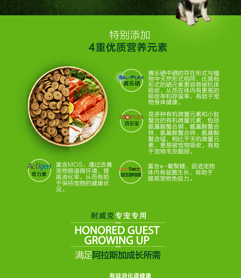 Thức ăn cho chó Nike Alaska chó con 2,5kg thức ăn cho chó lớn gà hương vị lông sáng tự nhiên thức ăn chủ yếu cho chó thức ăn phụ kiện cho chó