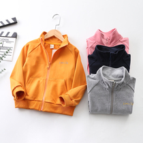 Children Jacket Mens Spring Clothing New Pint Pure Cotton Stand-up Collar Zipper Sports Cardio-jersey Polenta 100 Hitch Girl Blouses