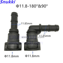 11 8 Female high quality original fuel pipe quick connector plastic double button black buckle fuel quick plug