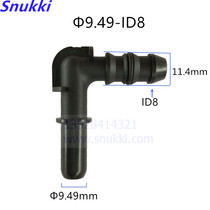 9 49 ID8 bend male head 90 degrees turn 10 inner diameter fuel tubing quick sun connector 9 49 fuel tubing conversion head