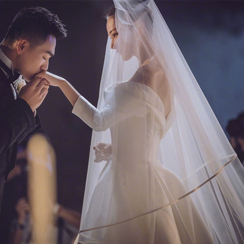 Универсальный сверхдлинный аксессуар для волос для невесты, двухэтажная длинная лента, простой и элегантный дизайн, длина макси