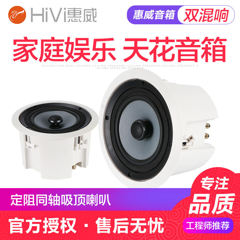 Hivi Whi Wai HS505A Fixed Resistance Coaxial Suction Top Horn Smallpox Sound Box Home Entertainment Background Music Sound