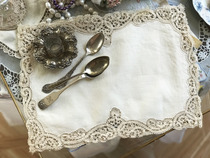 2019 10] Export British Handmade Qingzhou Prefecture Lace beige plate mat placematti coaster table flag multi-purpose fabric