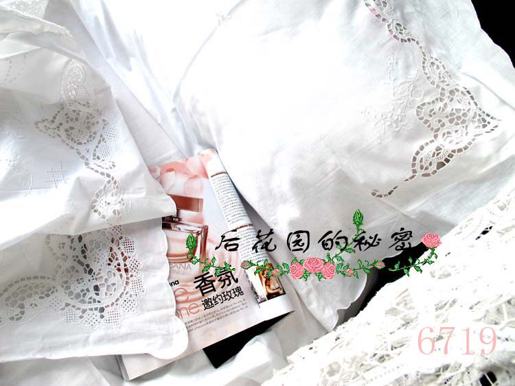 Crown Back Garden] Exit UK Retro Elegant Hand Embroidered Three-piece Bed Group (Antiquity Fan)