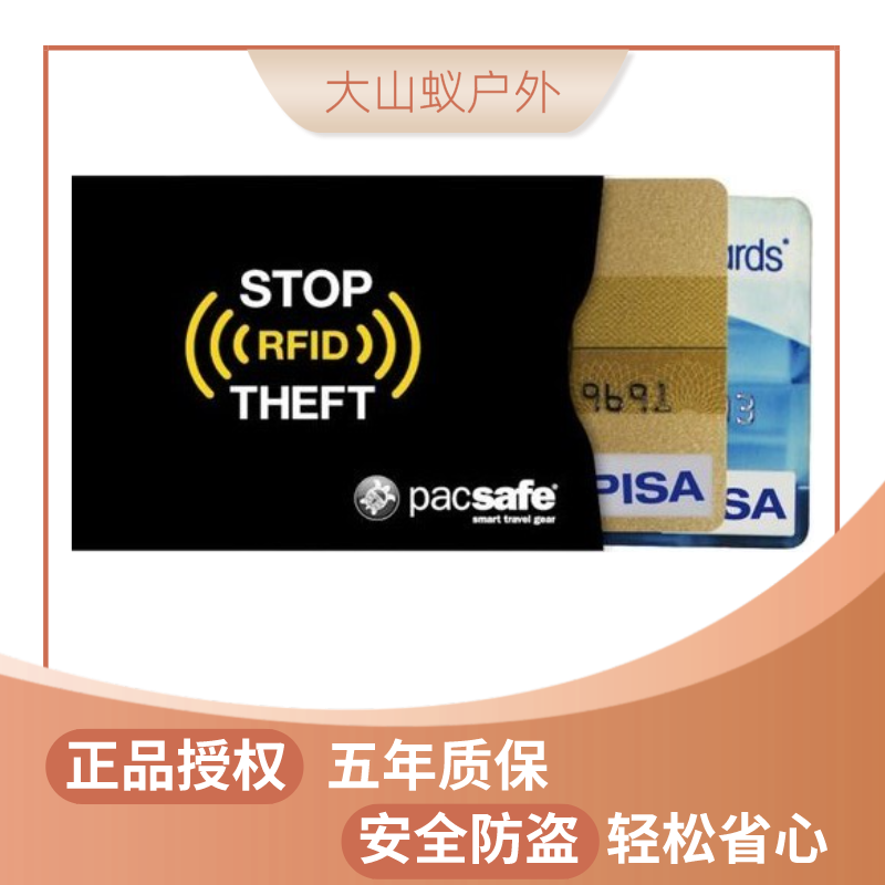 PaccSafe RFIDsleeve Theft Swipe Sheet Information Jacket Passport Shield Information Protective Sheath