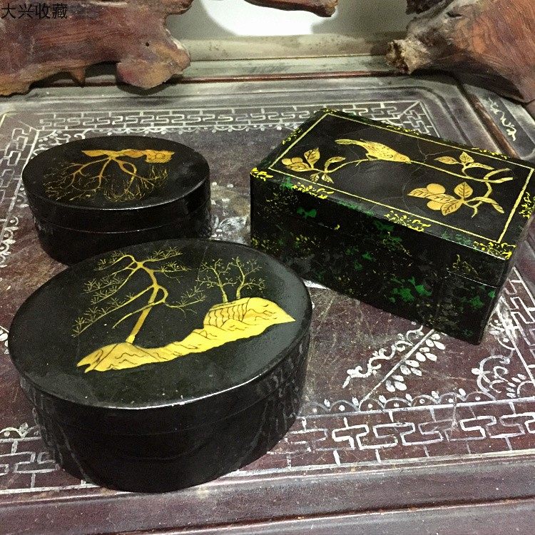 Great Xing Collection 78 Decades Old Factory Goods Bay Carved Lacquered Box First Decorated Box