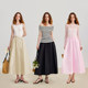 AEL original skirt Hepburn style big skirt umbrella skirt 2026 spring and summer new style with long-sleeved T-shirt