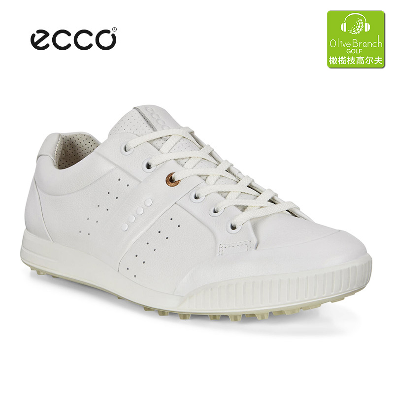 ECCO love step golf shoes men's small white shoes street No. 10 golf comfortable fixed spikes with hat