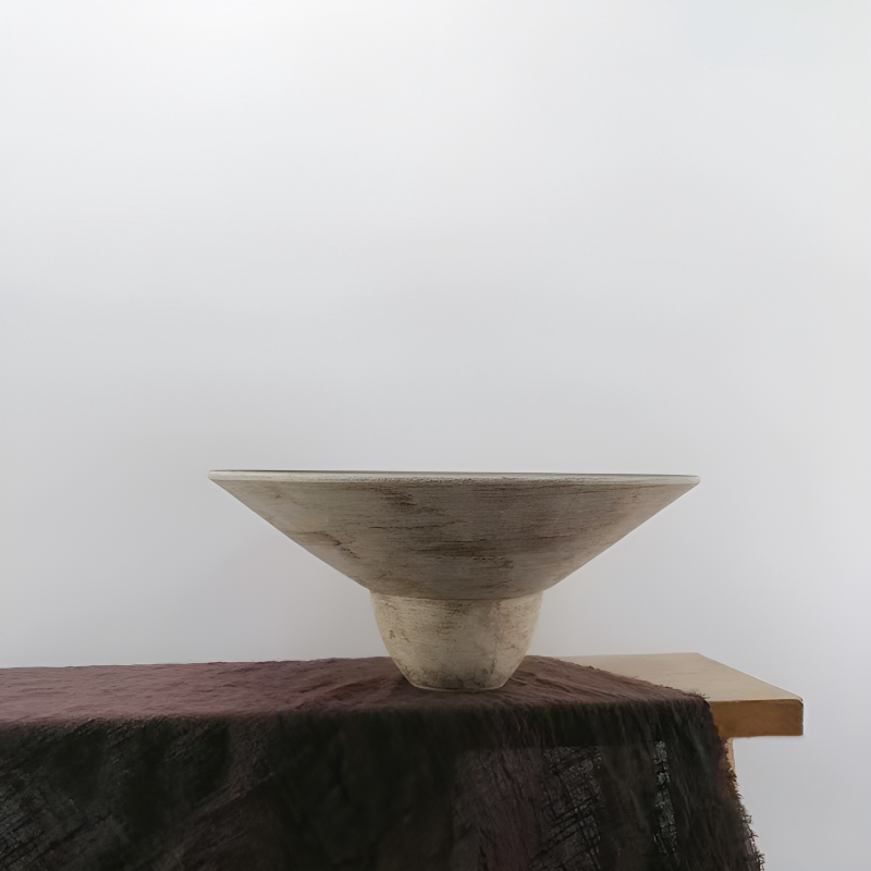 Decorative Hat-Shaped Pottery, Handmade Vintage Flower Pots and Planters, Green Plants Paired with Wabi-Sabi Mid-Century Style Floral Arrangements for Window Decoration