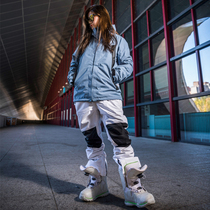 Single double board ski suit pants equipment plus cotton Korean tide waterproof and breathable warm snow field full snow suit