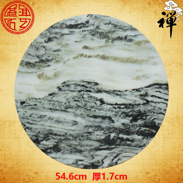 Natural marble painting Round table stone stone stone stone stone painting redwood furniture special price
