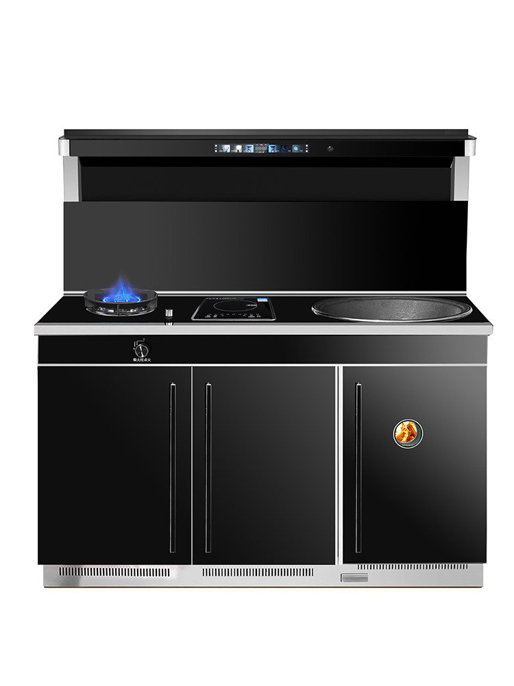 Rural Firewood Integrated Stove, Smokeless, All-In-One, New Model for Home Use, Self-Built House, Steaming and Baking Oven Integrated Stove, Firewood Stove