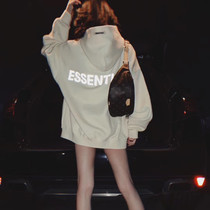  Fear Of God FOG Season 6 essentials Sweatshirt 3M Reflective Letter Plus Velvet Hoodie High Street