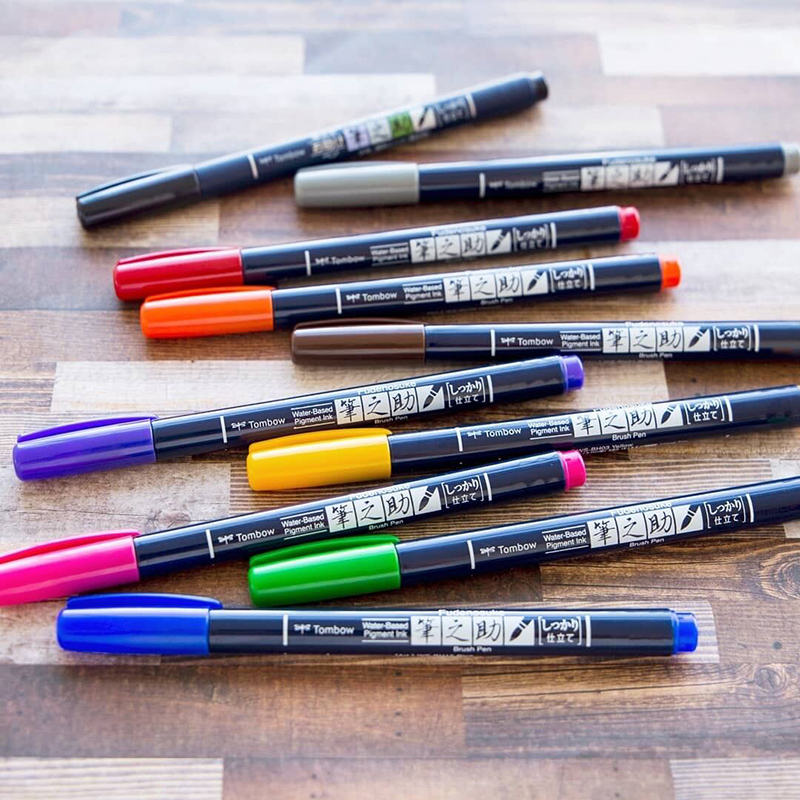 TOMBOW Dragonfly Pen, Japan, Elastic fiber pen, Color signature pen, Fudenosuke Brush Pen, Japan, TOMBOW Dragonfly Pen, Elastic fiber Pen, Color signature Pen, Fudenosuke Brush Pen, Japan, TOMBOW Dragonfly Pen