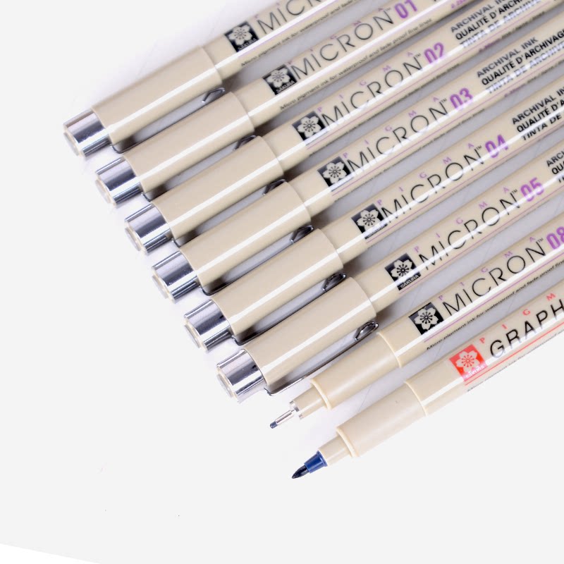 Japan SAKURA cherry blossom extremely thin needle tube pen Waterproof Hooking pen Signature pen Hand drawing Sketch Pen Comic Sketching Pen