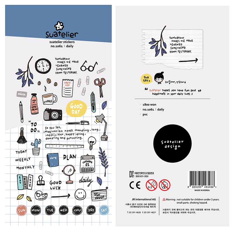 South Korea Sonia Stickers Diary hand ledger decoration transparent PVC whole posting paper Daily stationery Daily