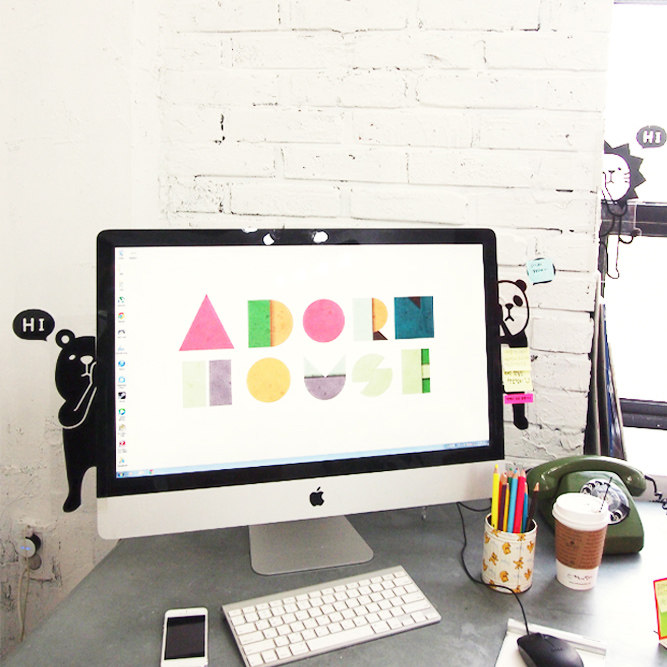 Korean stationery Acrylic post-it note message board for computer screen side post-it note board MEMO BOARD