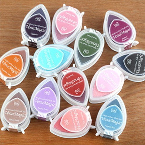 Japan Tsukineko Moon Cat Print Bench VersaMagic GD macaron rubber stamp drop paper with imprint