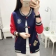 Đầu mùa xuân năm 2021 đồng phục bóng chày nữ cỡ lớn mới, áo khoác ngắn nữ, áo khoác nữ mùa xuân, thu và đông tất cả các trận đấu rộng rãi phiên bản Hàn Quốc - Áo khoác ngắn