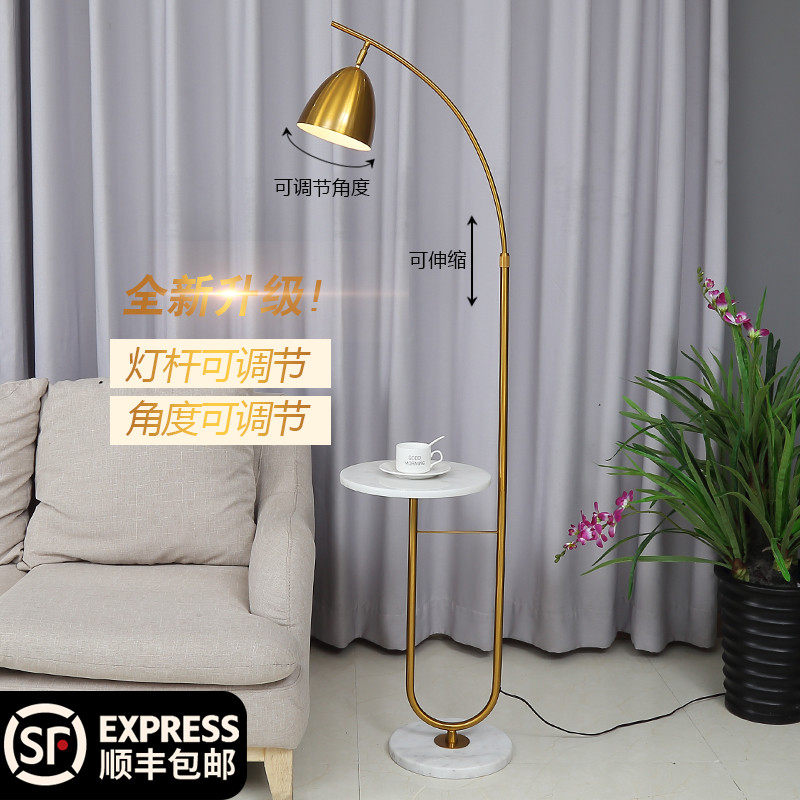 Nordic floor lamp living room sofa bedroom bedside golden coffee table rack ins creative telescopic floor lamp