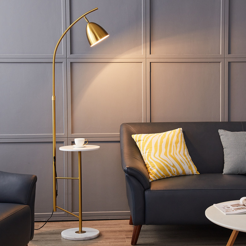 Floor LampLiving Room Bedroom Bedside Lamp Nordic Creative Wireless Charging Internet Celebrity Minimalist Light Luxury Coffee Table Vertical Lamp