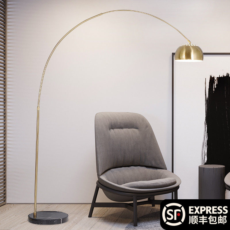 Nordic wind floor lamp Living room Bedroom minimalist Hyundai Ins Wind creativity Diaoyutai lamp floor lamp minimalist light extravagant-Taobao