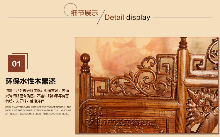 Ming và Qing đồ nội thất cổ tất cả các bàn trang điểm gỗ rắn cổ điển Trung Quốc South Elm bàn trang điểm openwork chạm khắc cổ retro - Bộ đồ nội thất nọi thất thông minh