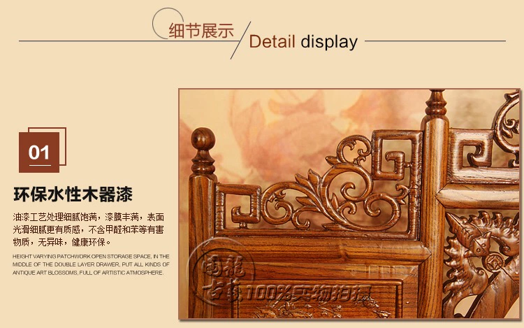 Ming và Qing đồ nội thất cổ tất cả các bàn trang điểm gỗ rắn cổ điển Trung Quốc South Elm bàn trang điểm openwork chạm khắc cổ retro - Bộ đồ nội thất nội thất phòng ngủ