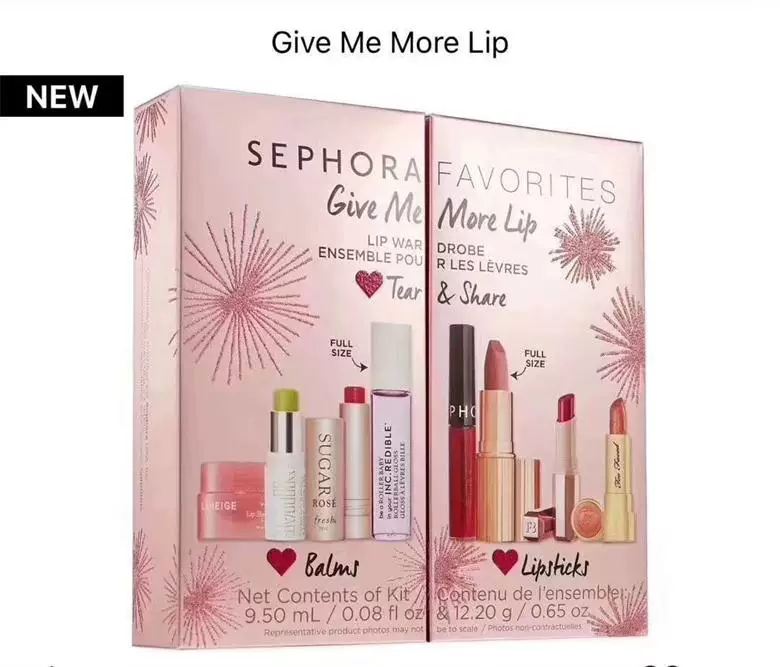 Sephora, набор, глянец для губ, популярная помада, США, уход за губами