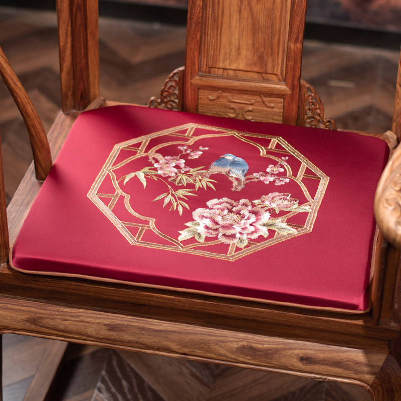 New Chinese style cushion Taishi chair tea chair official hat chair cushion YG07 Chinese style solid wood mahogany sofa tea chair cushion