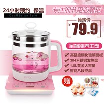 Health pot large capacity multi-function 1 8L household boiling water soup porridge thickened glass electric stew transparent electric water