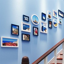 Creative European staircase photo wall clip hanging incognito nail Photo wall decoration Living room photo frame wall hanging combination