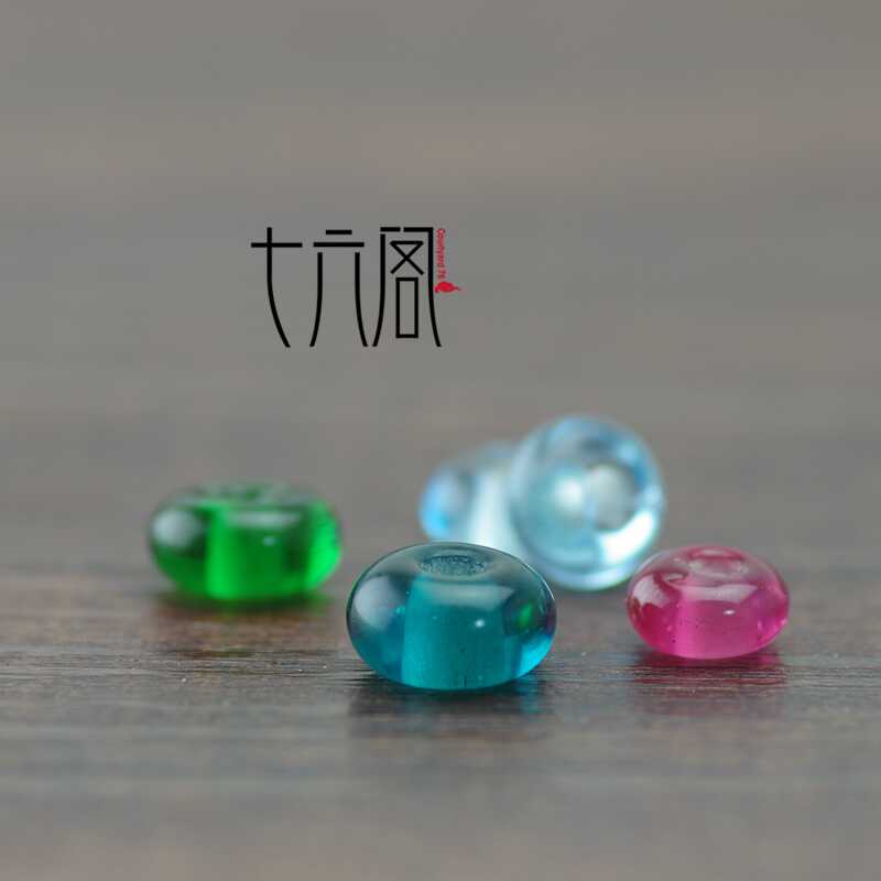 四色大號海棠花琉璃盤珠墊片10 12mm 散珠佛珠多寶星月手串