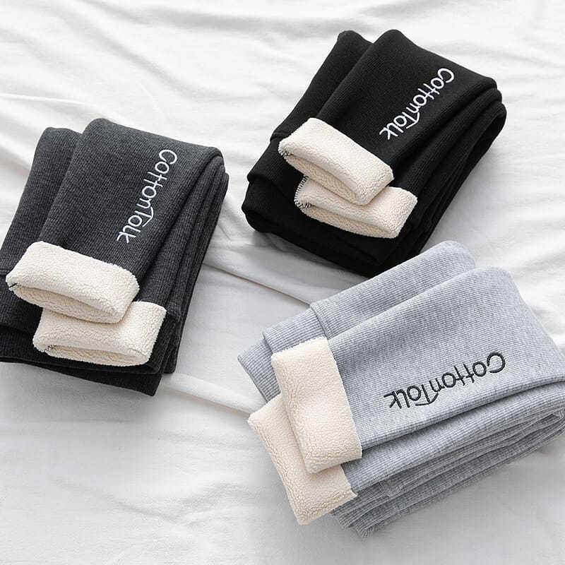 Girls pants, autumn and winter, children's inner pants plus velvet thickened winter foreign school children's high-waisted warm trousers