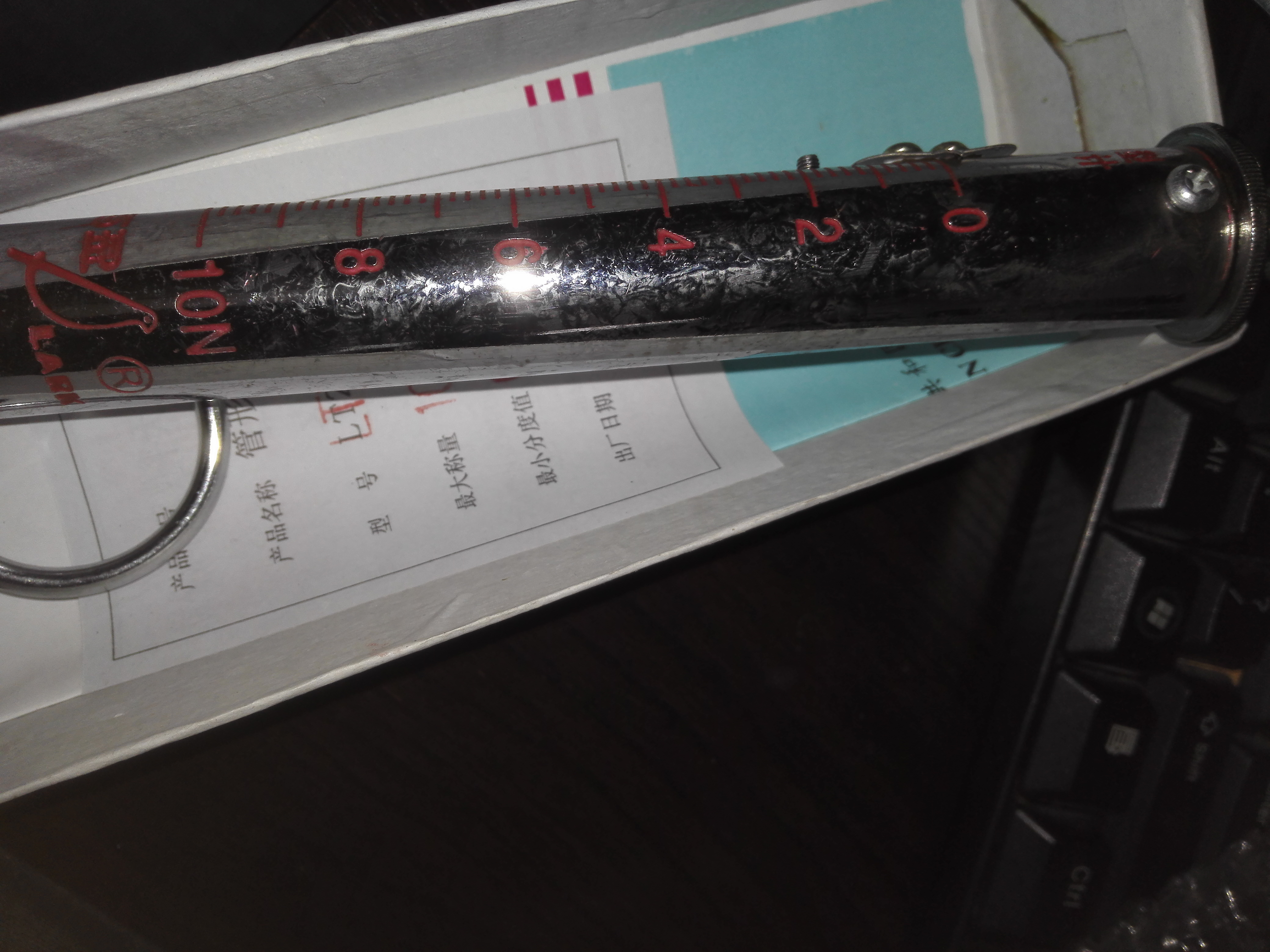 Braun LTZ-20 mechanical spring scale Tube dynamometer Tubular tension gauge Handheld scale 200N Newtonian tension scale