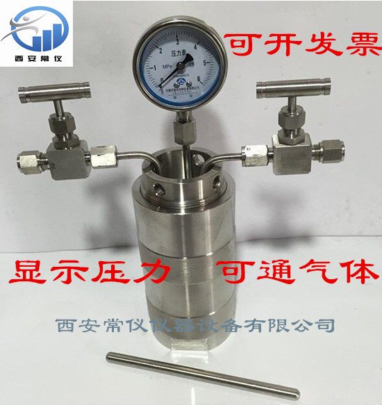 带表显示压力反应釜 加通气阀门消解罐 压力溶弹