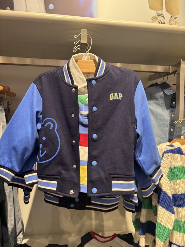 Gap Boys' Spring 26 Style Logo Embroidered Color-Block Baseball Collar Jacket 861155 Gap Boys' Spring 26 Style Logo Embroidered Color-Block Baseball Collar Jacket 861155
