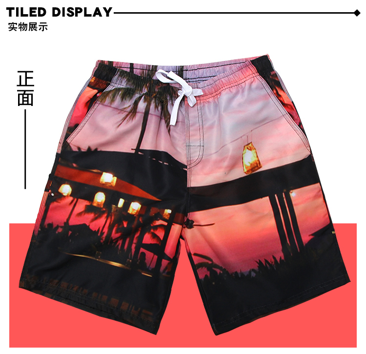 Youyou quần rộng bãi biển nam kích thước lớn kỳ nghỉ bên bờ biển năm điểm quần short boxer quần short hoa bãi biển mùa hè 衩 thủy triều 	quần áo đi biển giá rẻ	