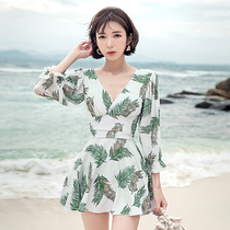 Swimsuit Women summer 2021 new conservative fashion Korean swimsuit one-piece thin Belly Belly small chest fairy swimsuit