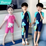 Детский купальник подходит для мужчин и женщин, комбинезон, детские штаны для мальчиков для плавания, коллекция 2023, подходит для подростков, короткий рукав