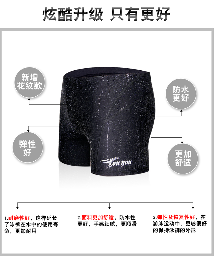 Bạn bơi quần bơi nam boxer áo tắm không thấm nước da cá mập thoải mái quần bơi nam nike