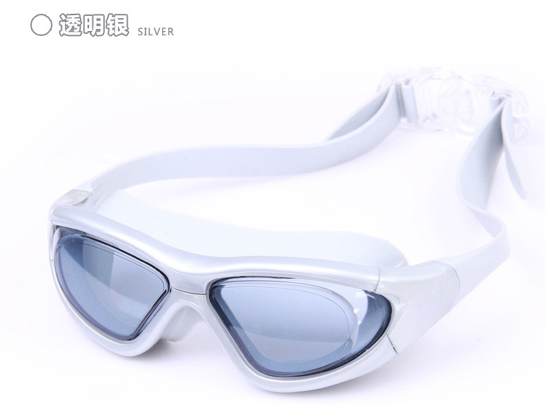 Youyou nam và nữ hộp lớn mạ kính cận thị HD trong suốt phẳng chống thấm nước lặn kính bơi bikini lv