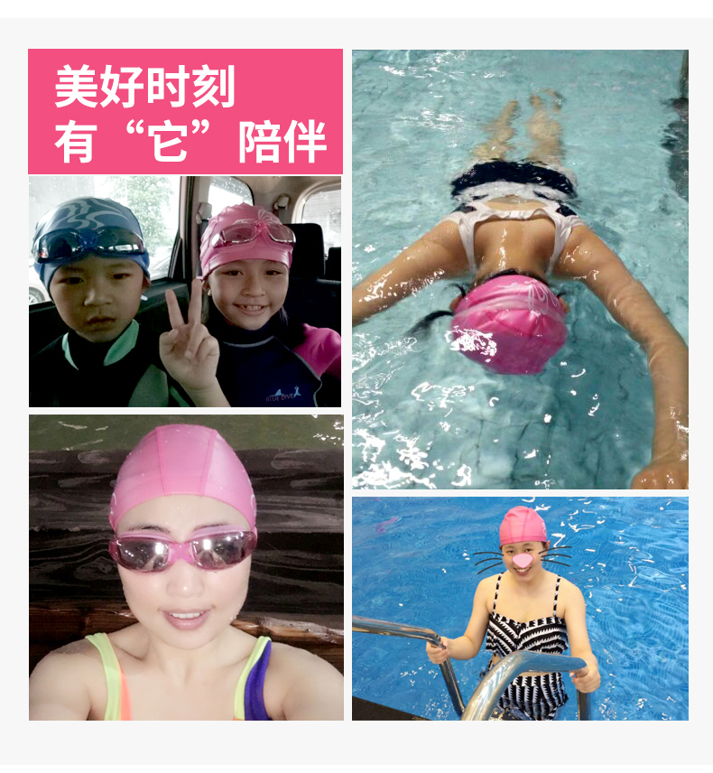 Bạn bơi cap ladies dài tóc người lớn không thấm nước PU bơi cap goggles cận thị chống sương mù bơi gương bơi thiết bị đồ bơi nữ đẹp