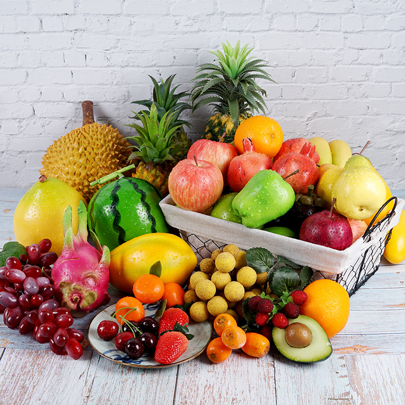 Simulation Fake Fruit Model Banana Pinewood Pineapples Mountain Bamboo Fire Dragon Fruit Water Honey Peach Lemon Prop Window Decoration Shooting