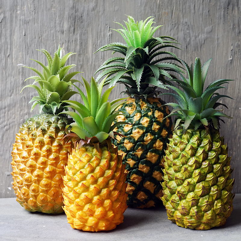 Promotion emulation fake fruit pineapple big pineapple Pineapple Fire Dragon Fruit Cow Oil Fruit Model Overall Cabinet Decoration Scene Photography Props