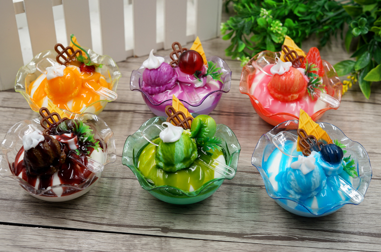 Simulation Cake Ice Cream Model Cup Loaded Fake Ice Cream Prop Simulation Ice Cream Model Decorated Snowball Cup