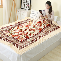 Printed Coral Fluff Blanket Cushion Bed Bunk Bed Winter Plush Bed Linen 1 8m Coral Suede Sofa Blanket Afternoon Nap
